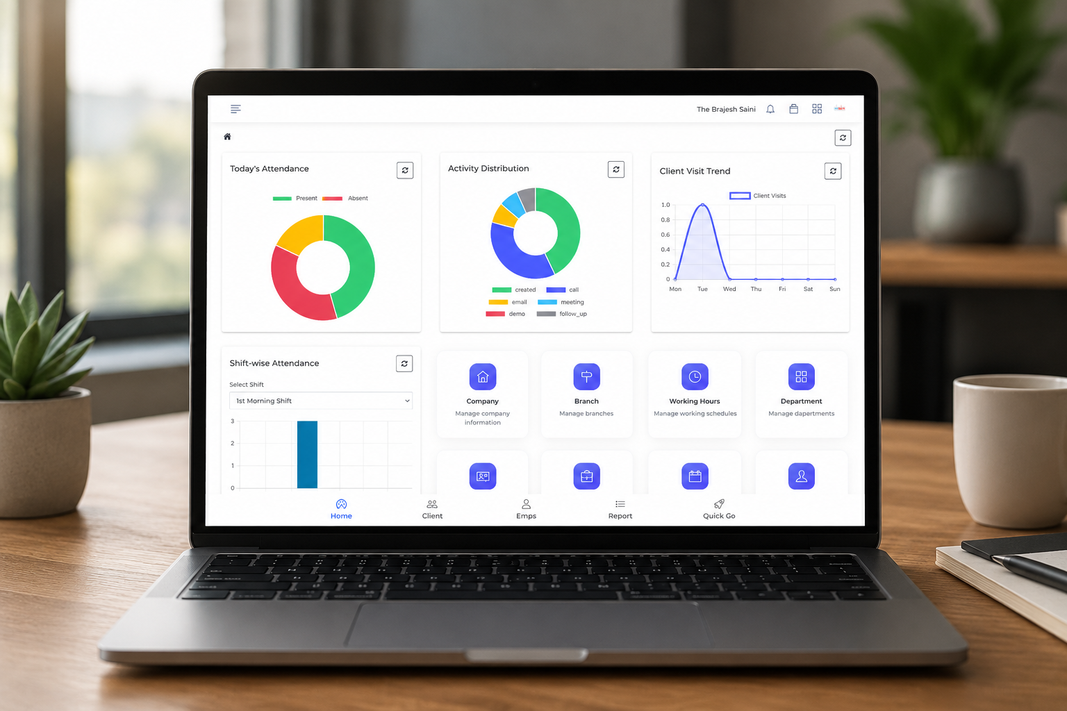 Webmakers SaaS Dashboard Screenshot